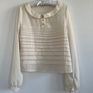 I Love H81 Top in cream color size L great condition!